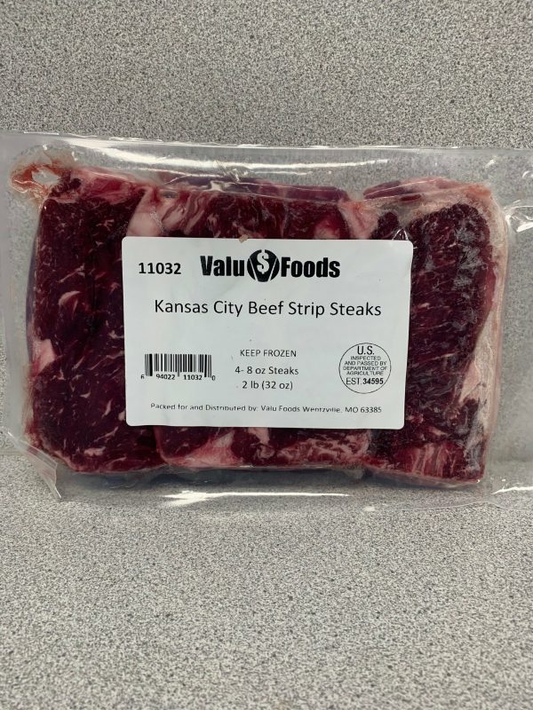 Kansas City Beef Strip Steaks (4 8 oz. Steaks) Valu Foods